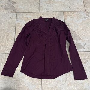 Express Deep Purple Button Down Shirt Size XS